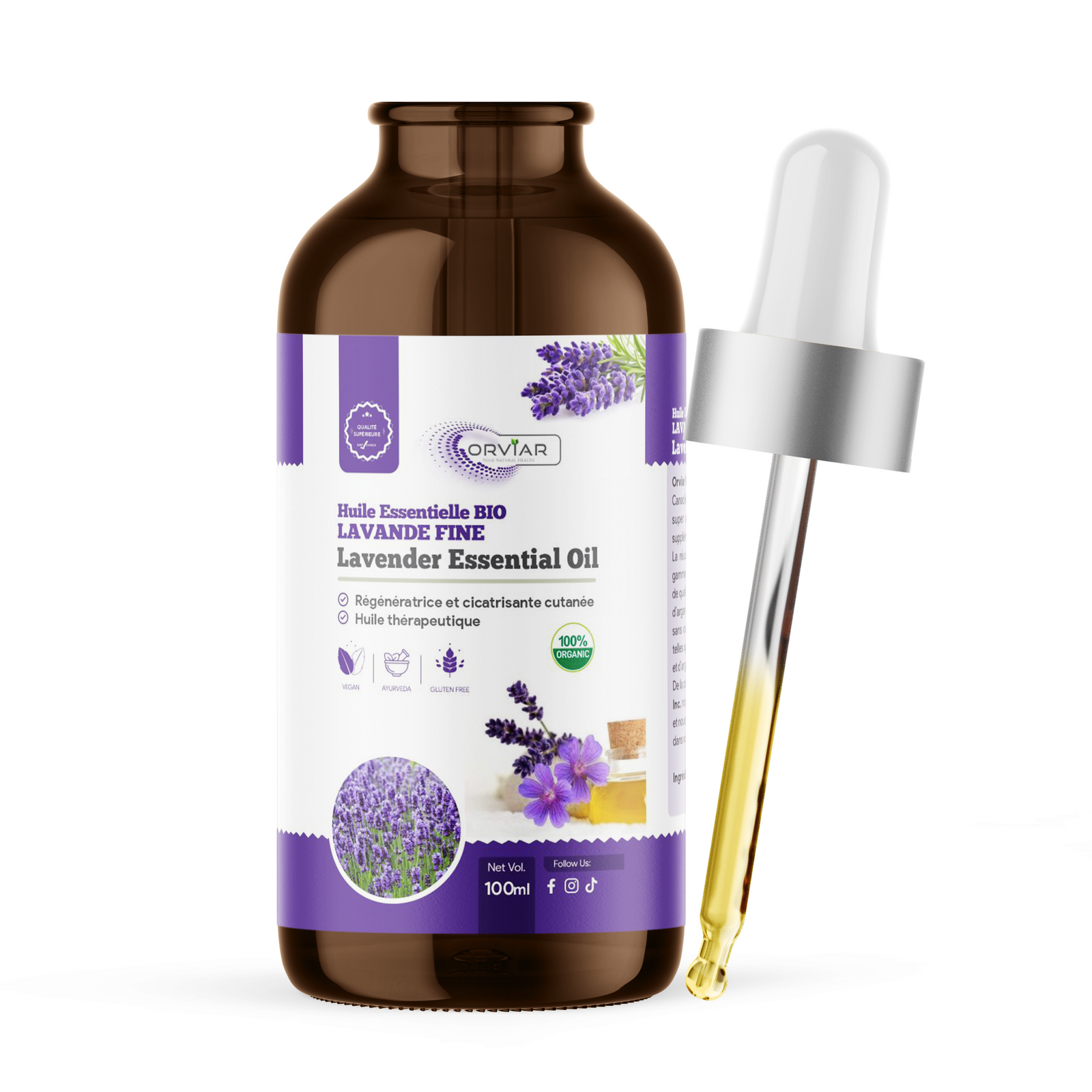 Huile essentielle de lavande Bio - 100 ml