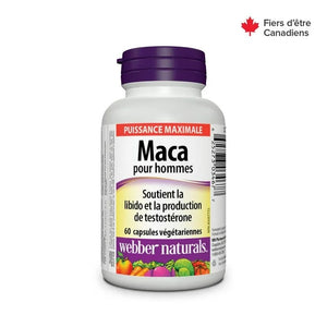 Webber naturals Maca pour hommes, soutient la libido et la production de testosterone