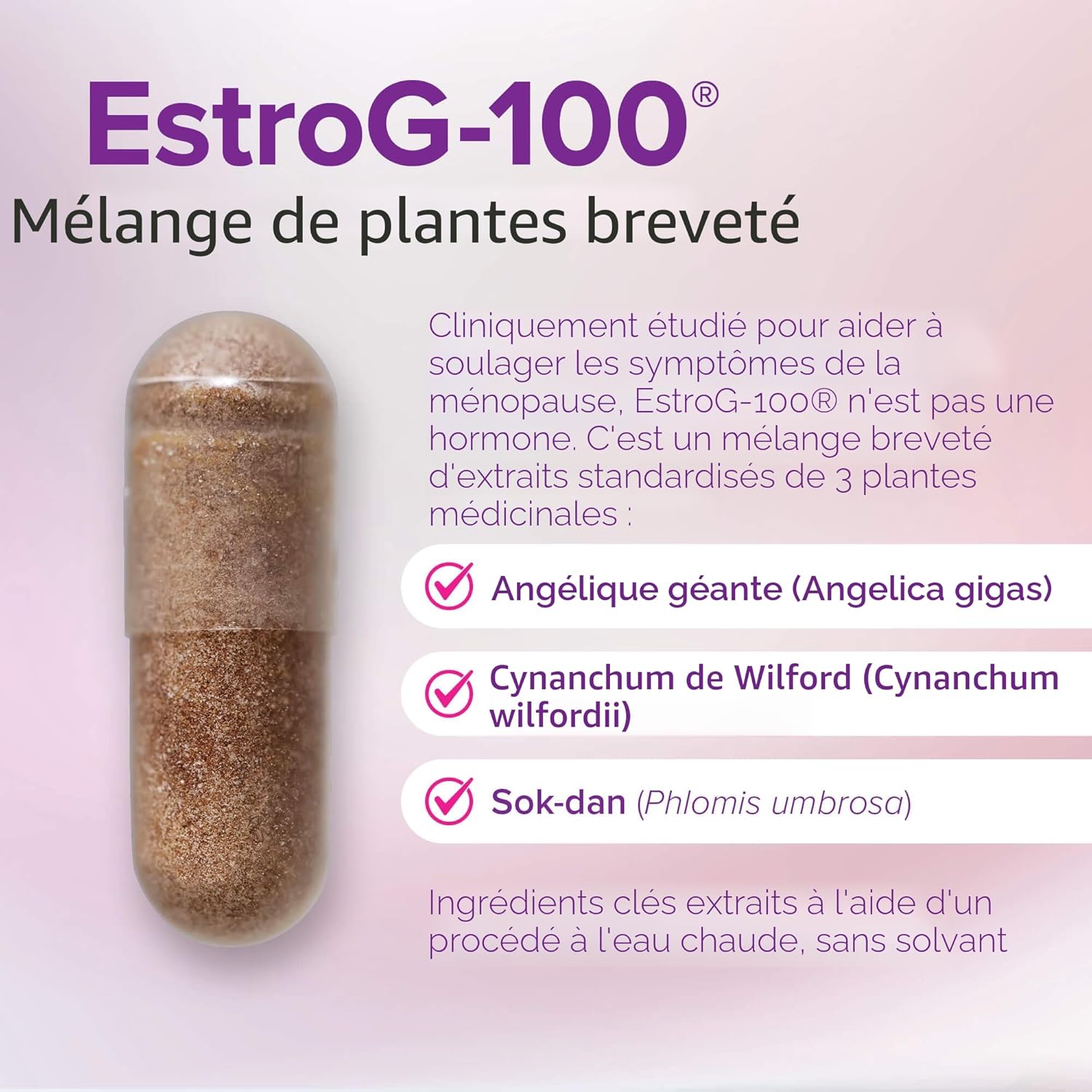 Complement Alimentaire | Ménopause avec EstroG-100: Pour aider les symptômes de la ménopause