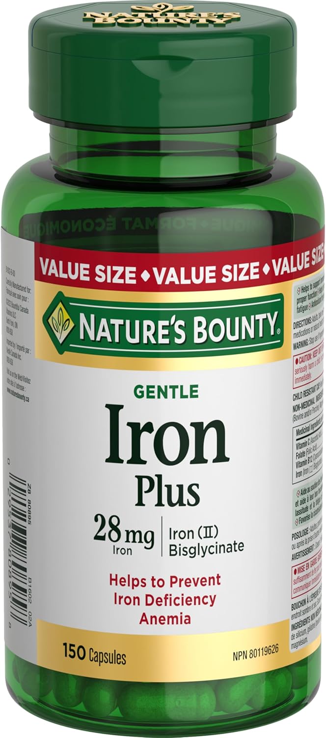 Gentle Iron Plus 28 mg 90 gélules, prévient la carence en fer