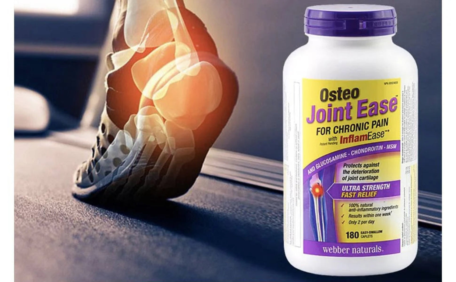 Complément alimentaire - Osteo Joint Ease avec Glucosamine, Chondroitin, lutte contre les douleurs articulaire chroniques