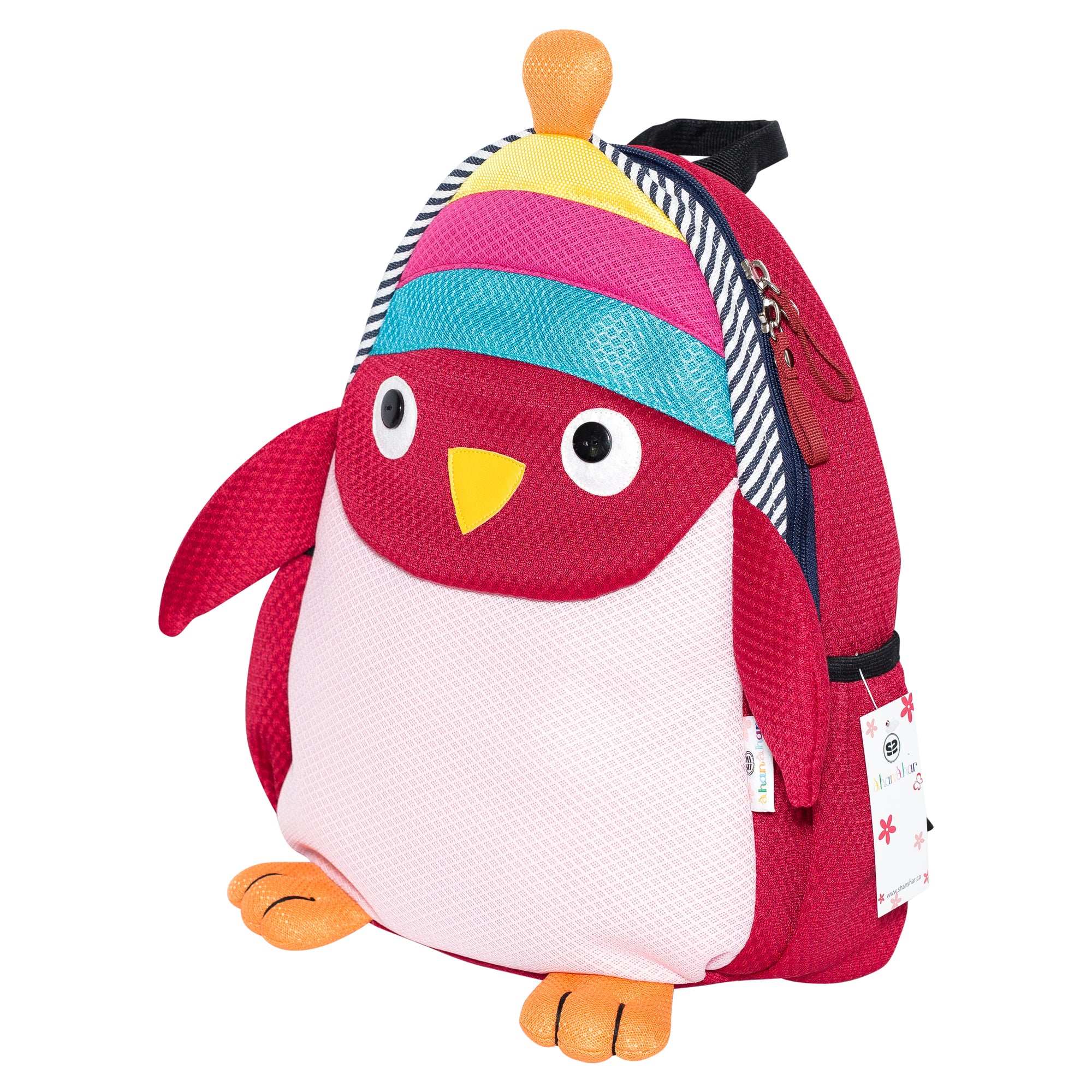 ShanShar Sac à dos scolaire motif Pingouin rouge