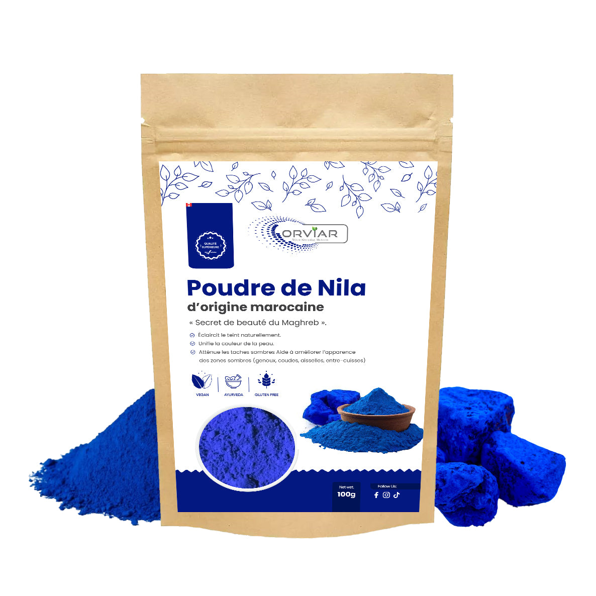 Poudre de Nila Naturelle – Soin Éclaircissant & Unifiant pour la Peau | Ebotanique Cameroun