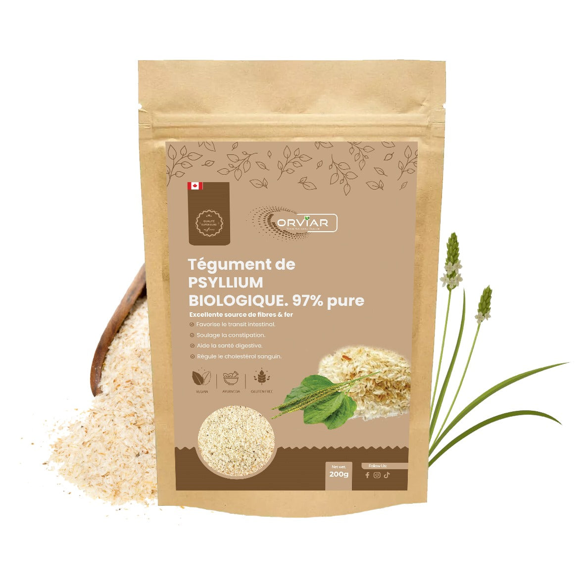 Poudre de psyllium pour le soutien digestif - Ebotanique | Cameroun 
