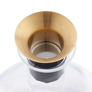 RBT Carafe à décanter avec sous-verre en bois et aérateur micro-perforé