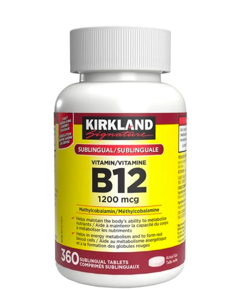 Complement Alimentaire Vitamine B12 - 1 200 mcg, 360 comprimés