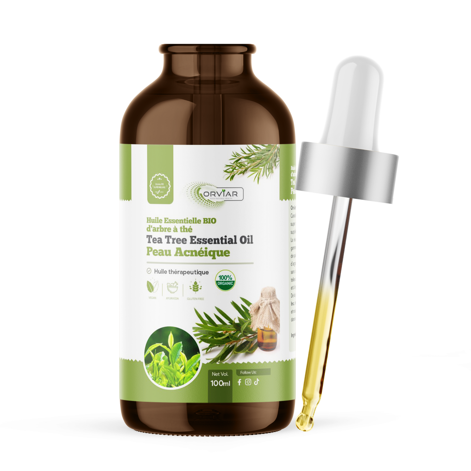 Huile essentielle d'Arbre à Thé Bio - Tea tree oil  - 100 ml