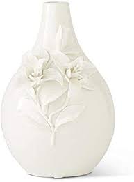 Vase de décoration en céramique, Blanc cassé