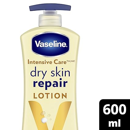 Vaseline intensive care dry skin repair, hydratation intense-prévient le dessèchement de la peau