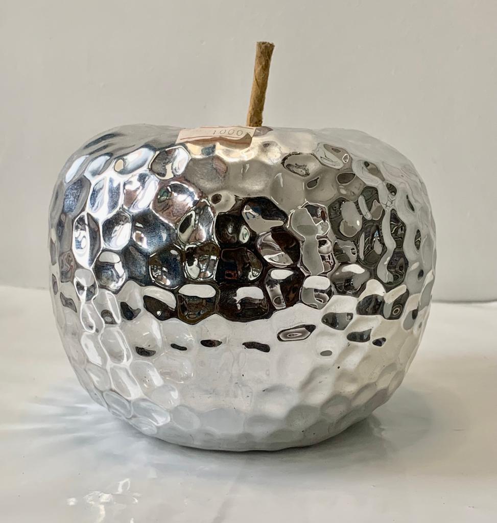 Boule de décoration Apple en acier inoxydable frisé