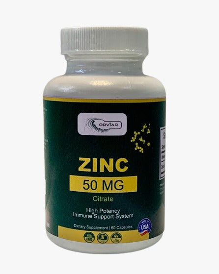 Complément alimentaire - ZINC CITRATE 50MG, Soutient le système immunitaire