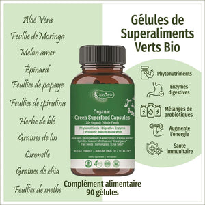 Green super capsules| Spiruline | Aloe Vera | Moringa..