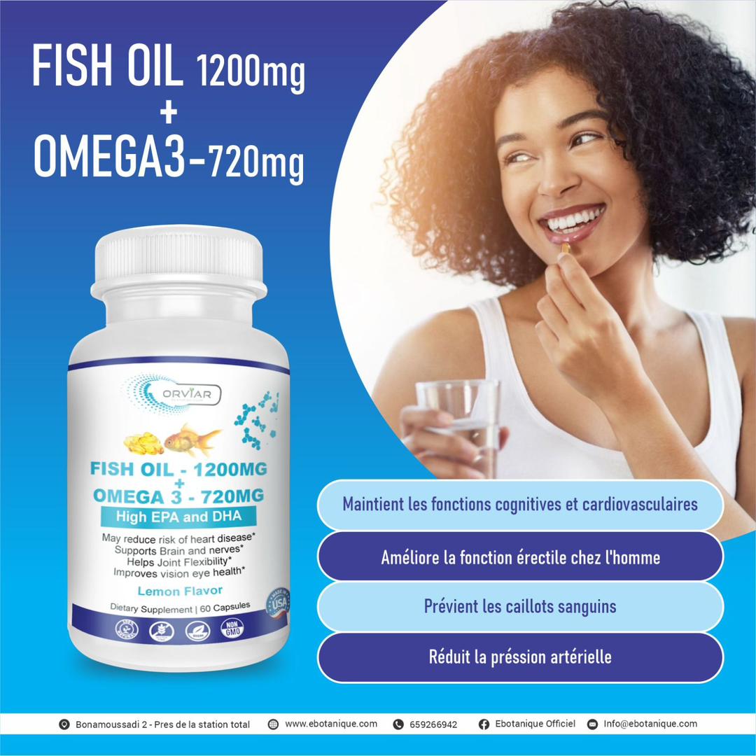 Complément alimentaire - Oméga-3, Haute concentration en EPA/DHA