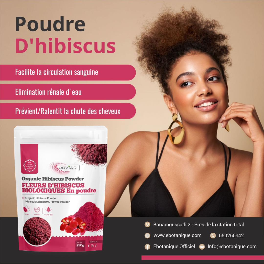 Poudre Fleurs d'hibiscus (Bissap)  BIO