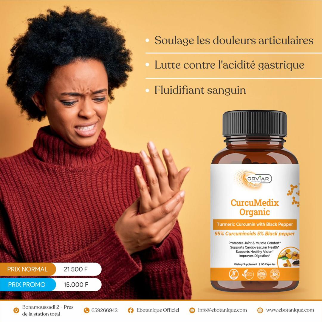 Curcuma Bio - Organic Turmeric Dosage 900 mg  - Cameroun Ebotanique