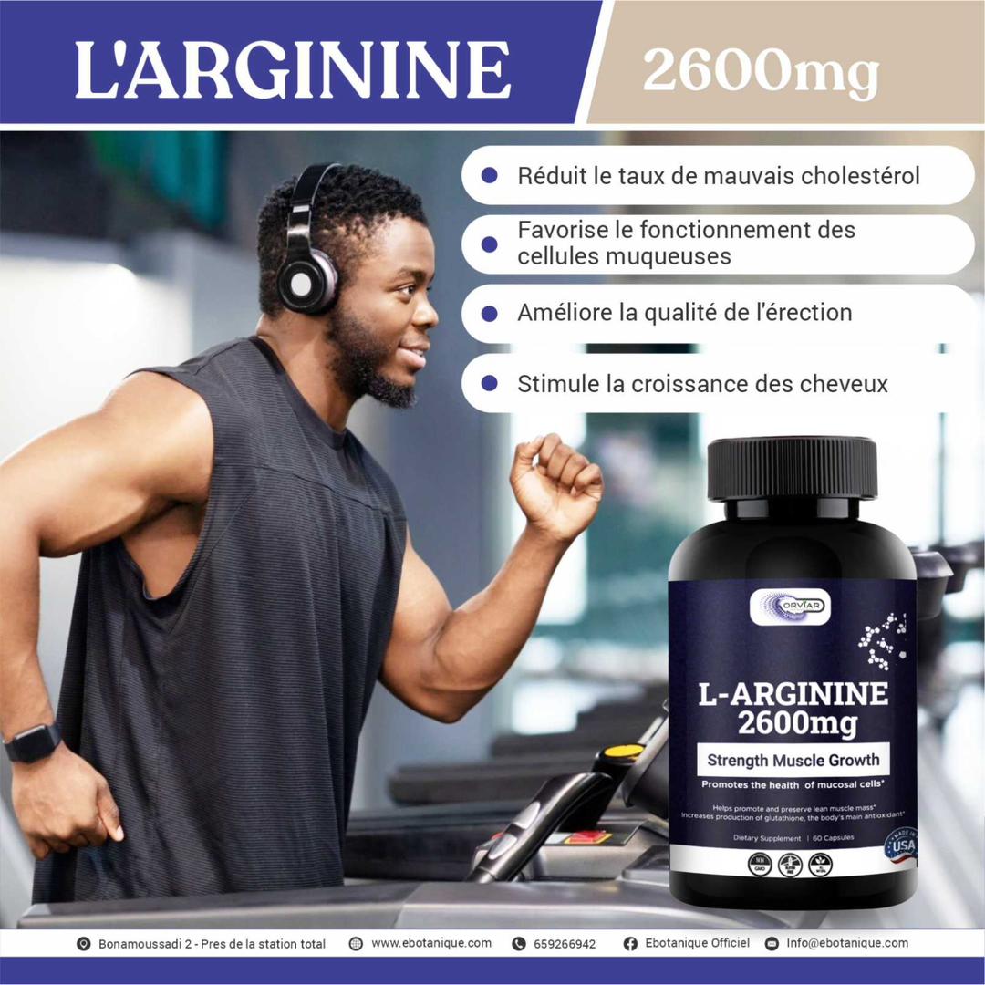 Complement alimentaire L-arginine  2600 mg