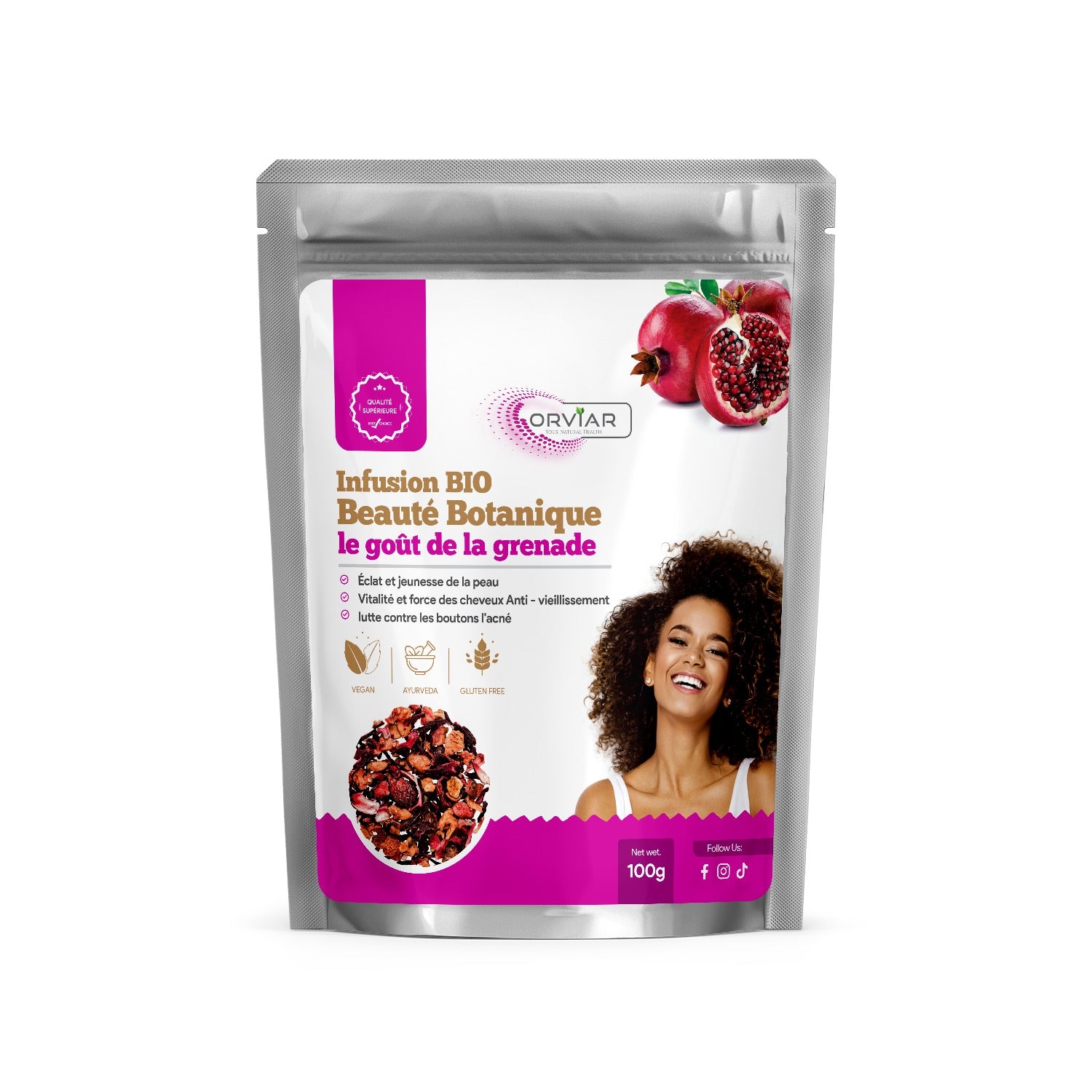 Infusion bio Beauté botanique le gout la grenade