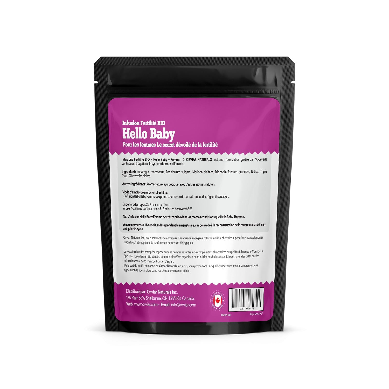 Infusion fertilité, Tonification de l'utérus - Ebotanique | Cameroun