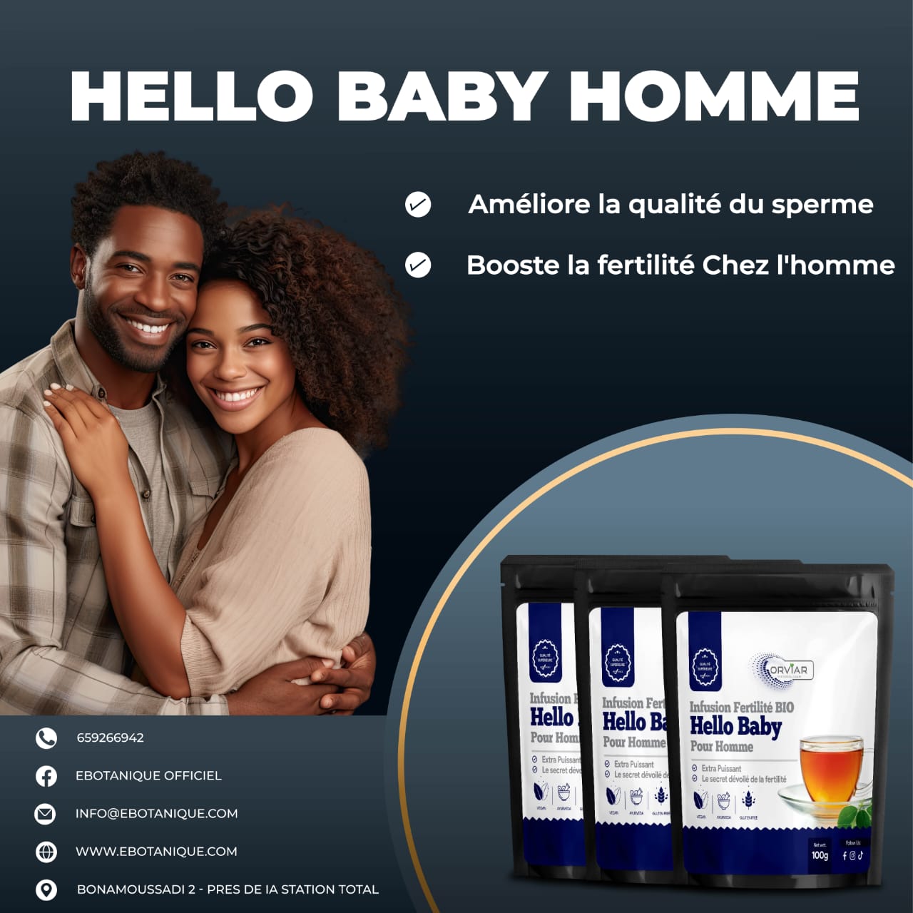 Infusion HELLO BABY, optimisez votre fertilité - Ebotanique | Cameroun