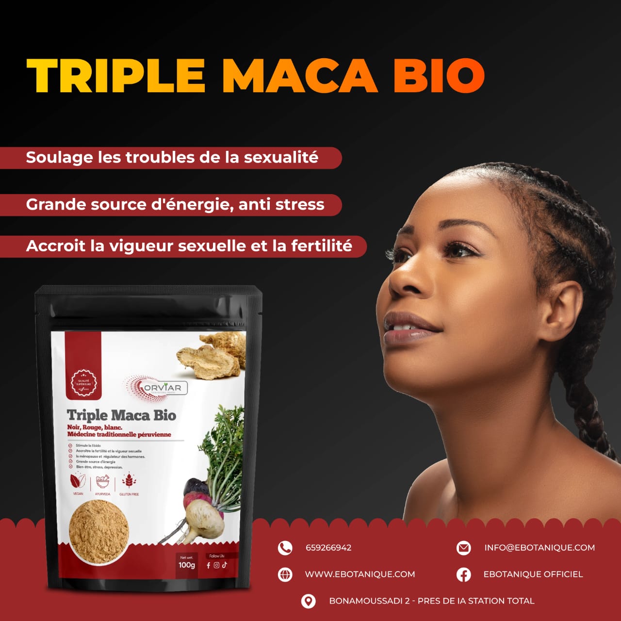 Poudre de MACA bio - Organic Peruvian Maca powder 100g