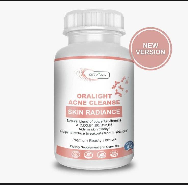 Complement Alimentaire Oralight acne cleanse skin radiance- Réduire les boutons et taches de l'interieur