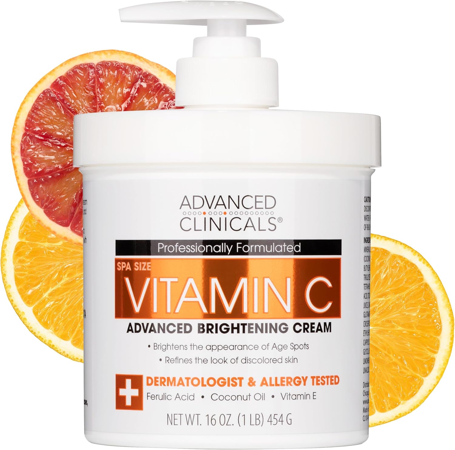 Advanced clinicals vitamine C Crème éclaircissante avancée anti-âge 473,6 g