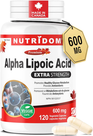 Complement Alimentaire Acide alpha-lipoïque  600 mg, 120 gélules
