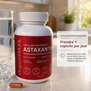 Complement Alimentaire Astaxanthine 15 mg  4X puissance, |60 gélules