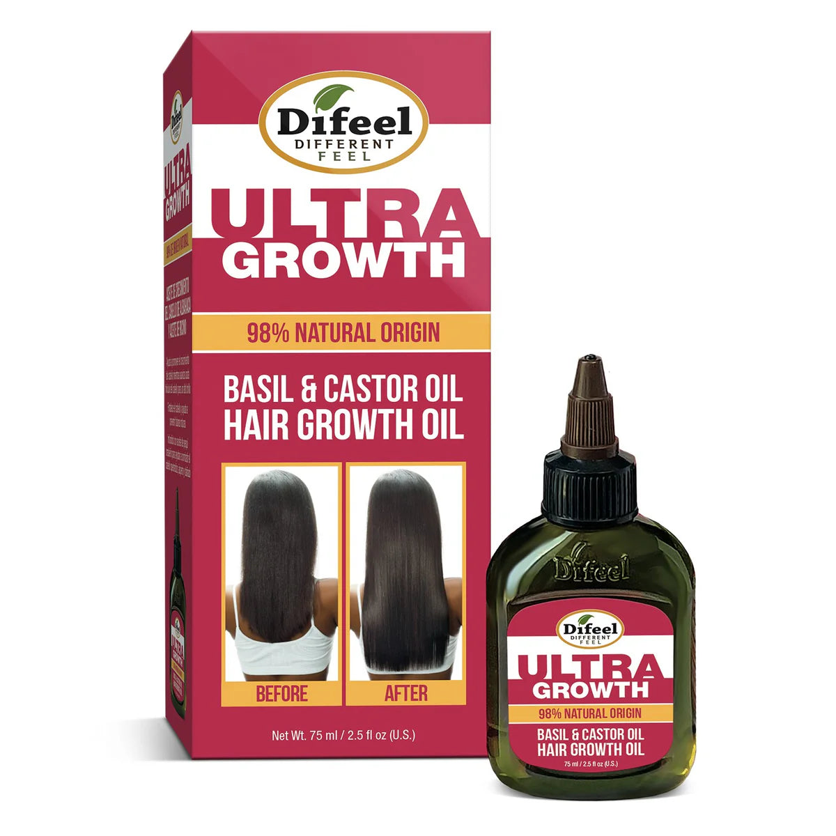 Difeel Ultra Growth Huile de croissance des cheveux au basilic et au ricin