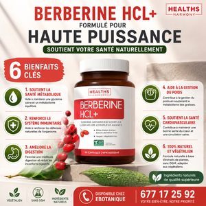 Complement alimentaire | Berbérine 1000 mg | Cholestérol, métabolisme du glucose