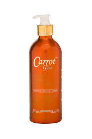 GLOW -Carrot Glow Lait de beauté tonifiant intense  à l'huile de carotte et au complexe de vitamines A, K et E 500ml