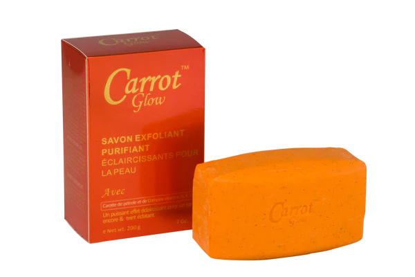 GLOW - Carrot Glow Savon purifiant exfoliant  à l'huile de carotte et au complexe de vitamines A, K et E