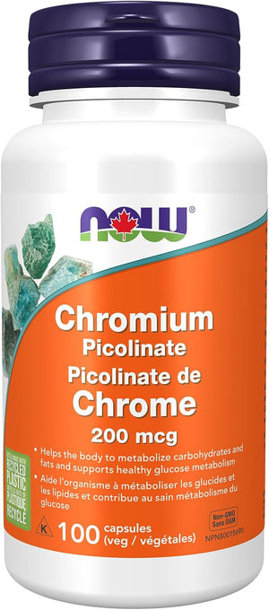 Complement Alimentaire Chrome 200 mcg, Co-facteur de l'insuline* 100 cap