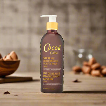 GLOW- Cocoa glow lait de beauté éclaircissant suprême avec beurre de cacao et extrait de pépins de tamarin