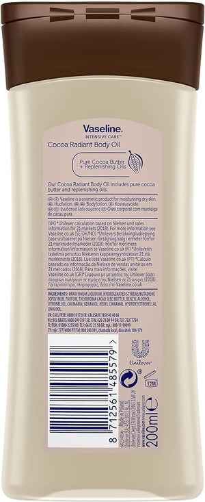 VASELINE INTENSIVE CARE HUILE-GEL RADIEUSE AU CACAO