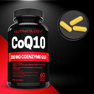 Complement alimentaire | Coenzyme Q10 (CoQ10) 200 mg, 60 gélules, antioxydant à haute puissance