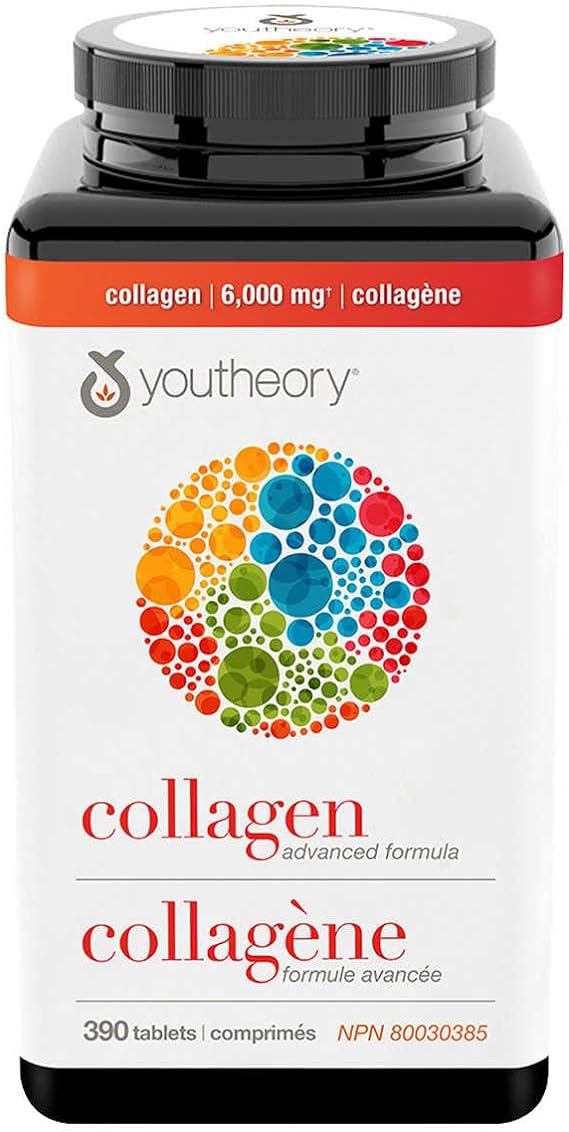 YOUTHEORY Collagène, 390 capsules