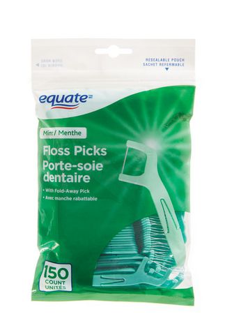 Equate Porte-soie dentaire à saveur de menthe