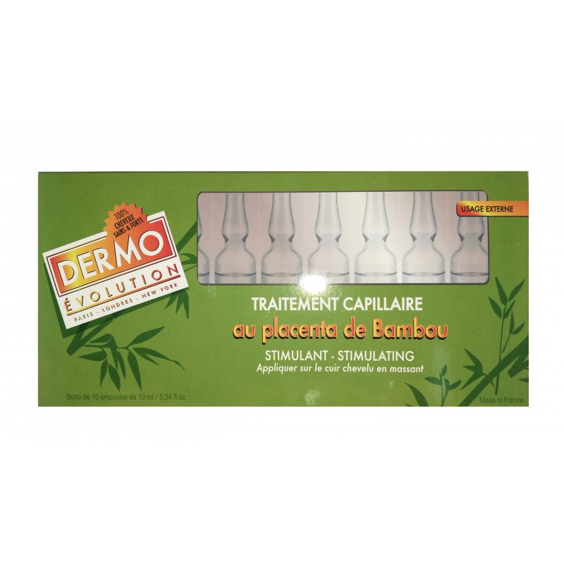 Dermo evolution traitement capillaire stimulant  au placenta de bambou