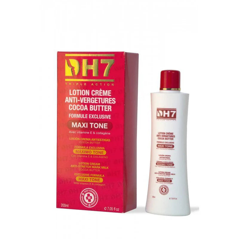 DH7 - Lotion corporelle anti-vergetures au beurre de cacao - élimine les vergetures