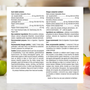 Complement Alimentaire |Enzymes digestives, 90 comprimés, soutien digestif, végétalien