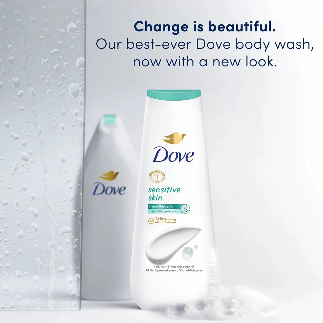 Dove Gel douche hypoallergénique pour peaux sensibles