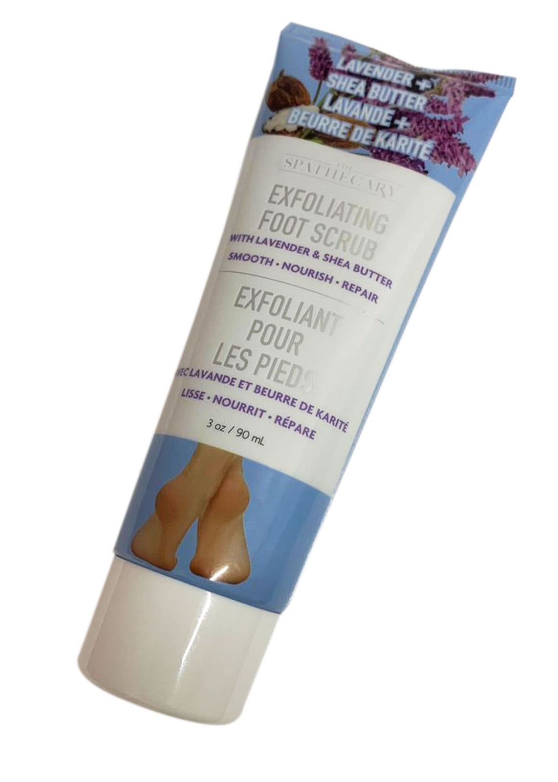 The spathecare Crème Exfoliante pour les pieds, à la lavande et au beurre de Karité 90ml