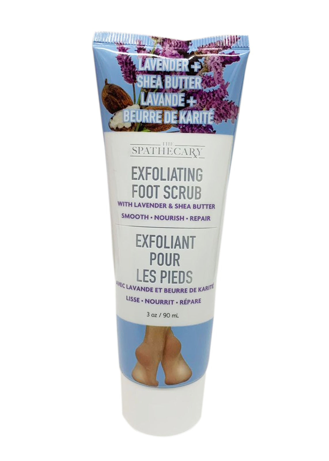 The spathecare Crème Exfoliante pour les pieds, à la lavande et au beurre de Karité 90ml