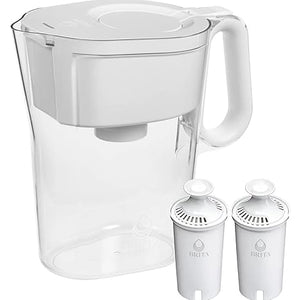 Brita Grand pichet de filtre à eau de 10 tasses avec rappel de filtre intelligent et 2 filtres standard