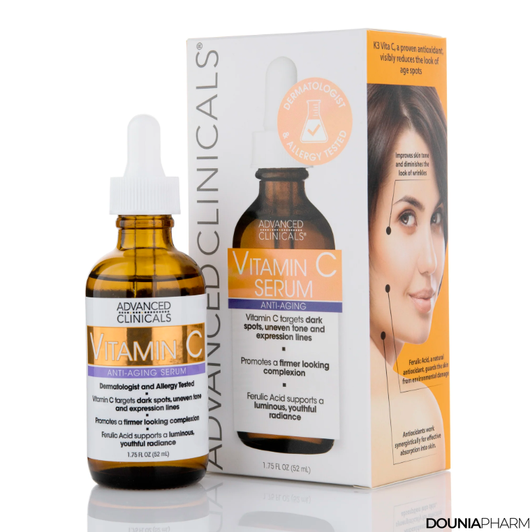 Mini Gamme éclaircissante Advanced Clinicals à La Vitamine C Et Acide Hyaluronique - Soin Visage & Corps Anti-taches - Neuf Sous Emballage