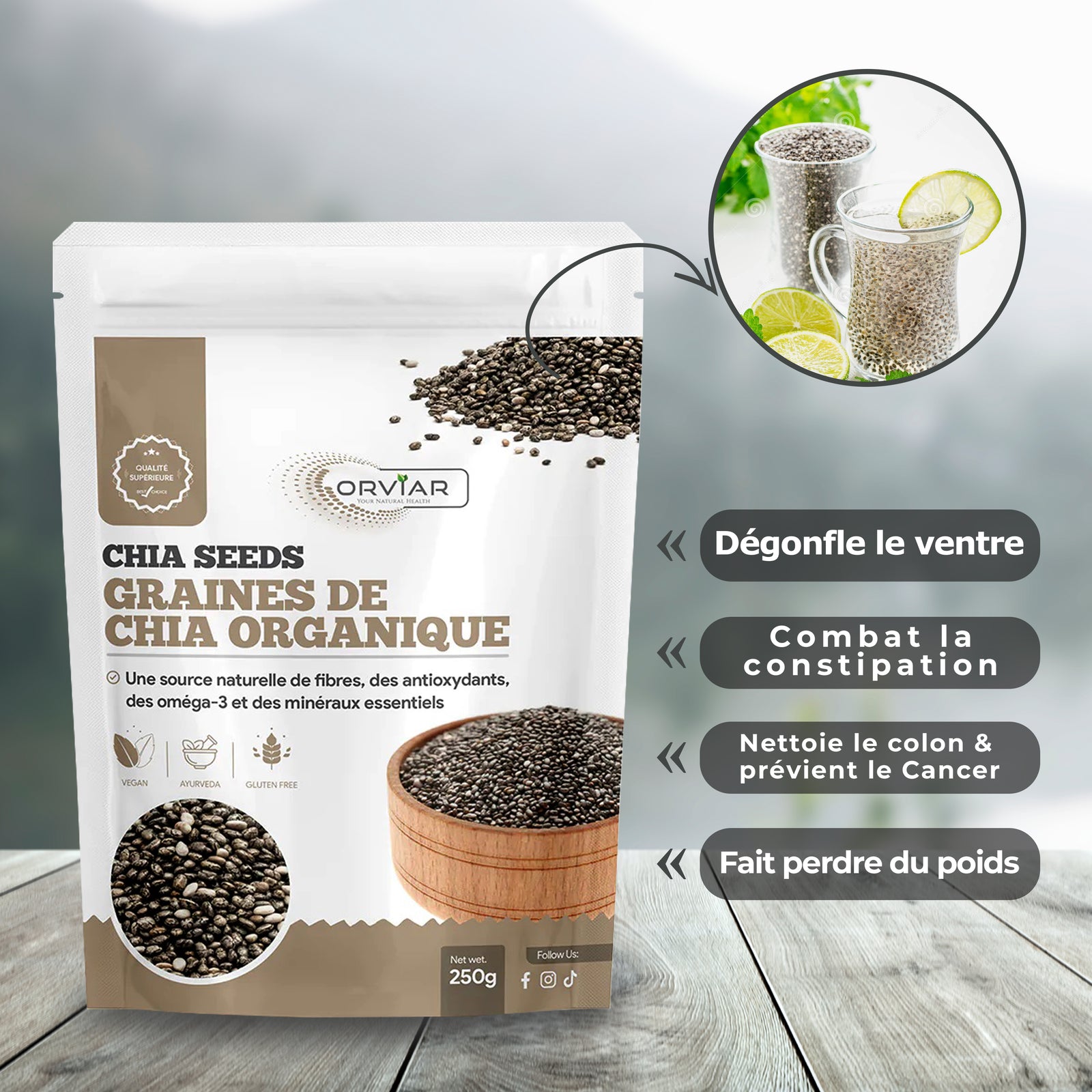 Graine de chia , perte du poids, Ventre plat - ebotanique | Cameroun