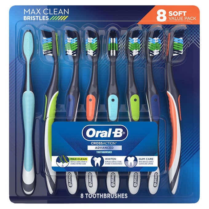 Brousse à dents Oral-B – Nettoyage maximal avancé  Paquette de 8