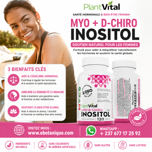 Complément alimentaire  Myo-Inositol & D-Chiro Inositol 120 Capsules