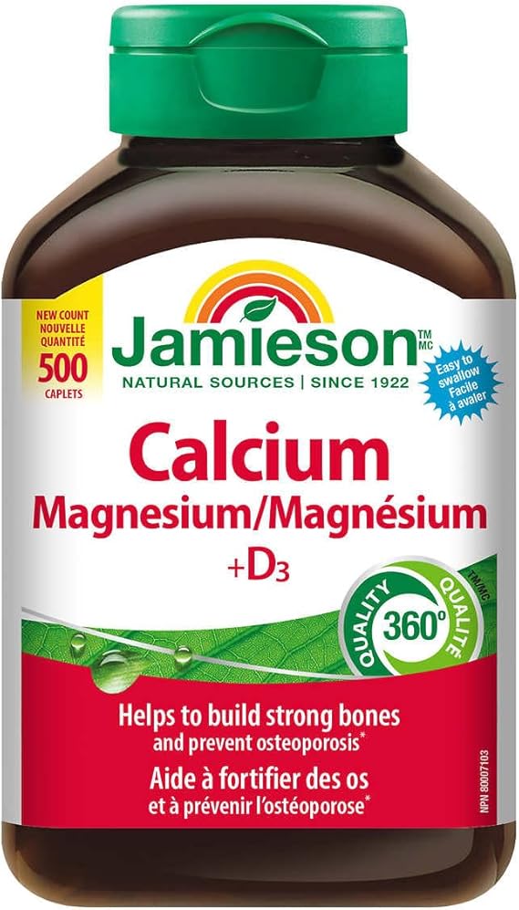 Calcium Magnésium avec vitamine D3, 65 caplets.